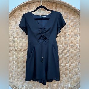 EXPRESS - Black Cutout Romper